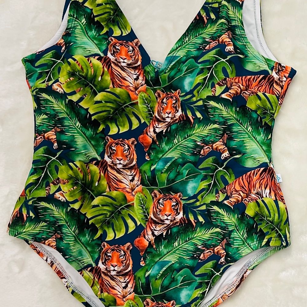 Swimsuits matching set for mom and little boy